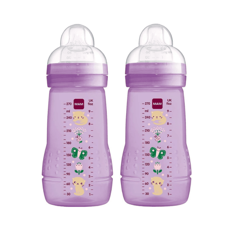 MAM Easy Active Bottle 270ml Twin pack (Girl) - The Baby Store