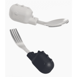 He or She Fork & Spoon Set (Grey+Black)