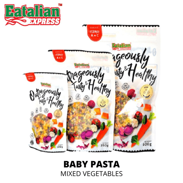 Eatalian Express Mixed Vege Star Pasta - 100g